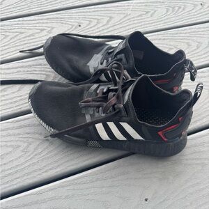 Adidas NMD R1 Black White Red Blue Sneakers Men’s Size 12